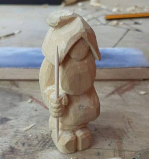 how to start a woodcarving project -photo by @Hillmanny a hillbilly defined in detail ready to be colored