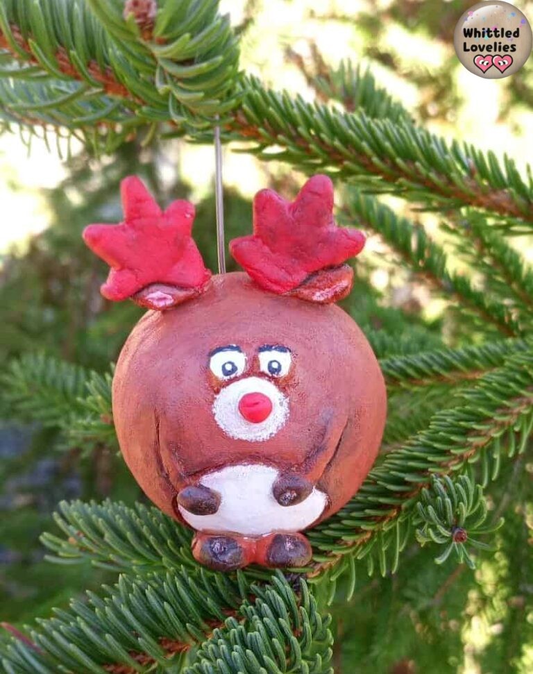 come creare delle simpatiche palline di natale - renna grande finita