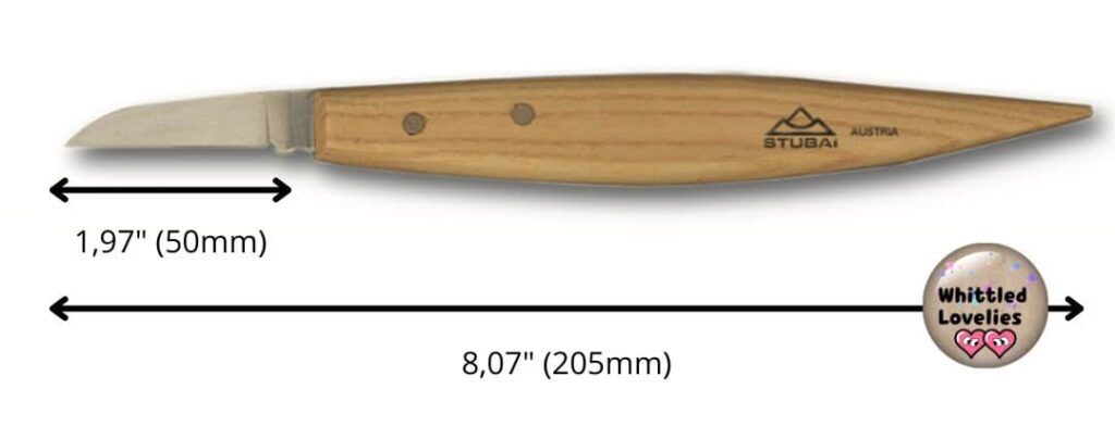 Coltelli Stubai n.510501 nel dettaglio misure di lama e del coltello completo