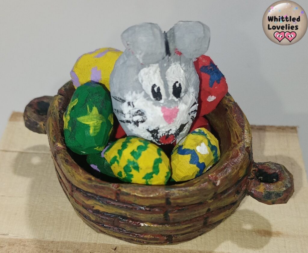 tutorial il coniglio di pasqua - cestino completo e colorato