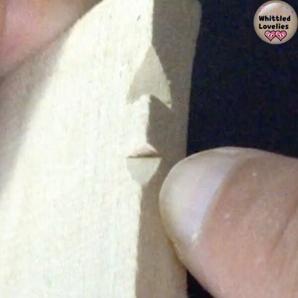 the 4 basic knife cuts of woodcarving - example of finished stop cut