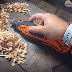 How to make a wooden lazy susan - generic photo mini rotary drill dremel type