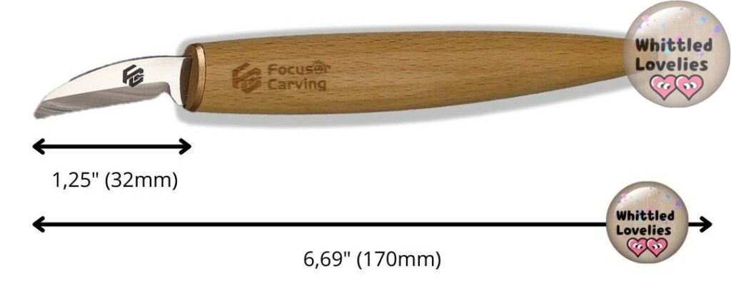 Dettaglio del coltello focuser carving modello FC001 