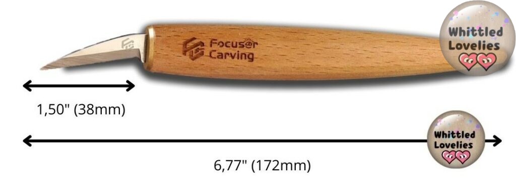 Dettaglio del coltello focuser carving modello FC002 