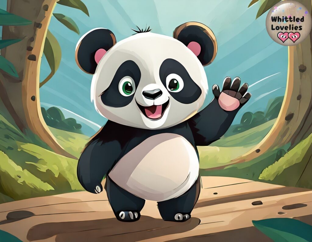 Pagina benvenuto - Un panda cartoon che saluta