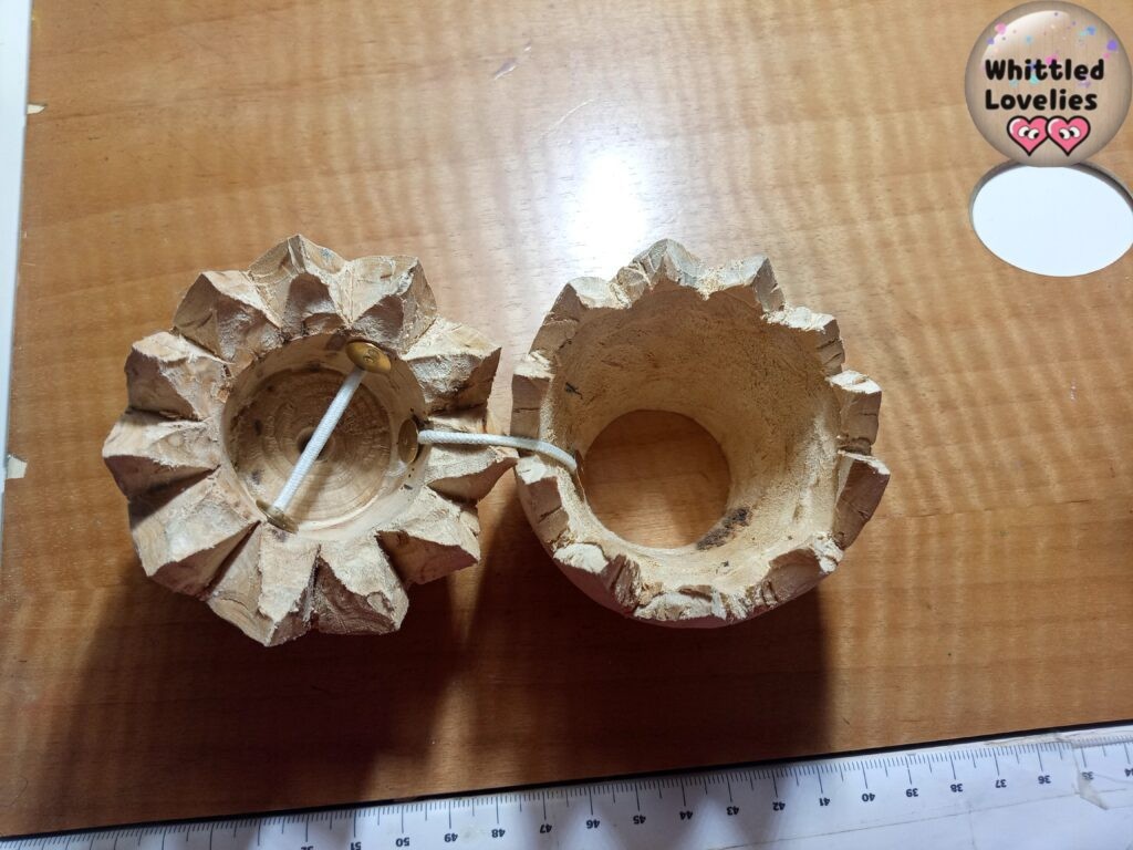 Easter decor: the mechanized wooden easter egg - How and where to apply elastic clips