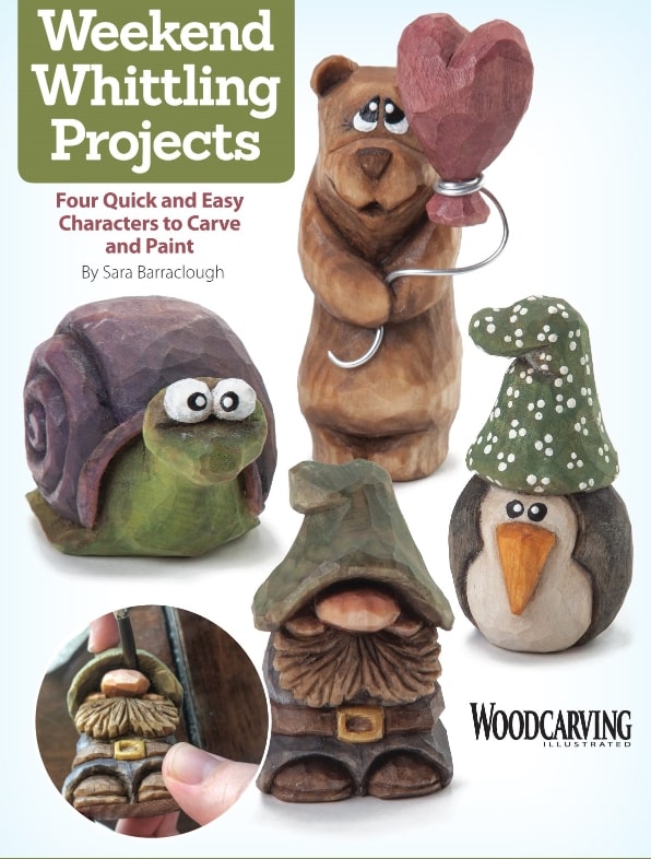 copertina del libro weekend whittling projects di Sarah Barraclough