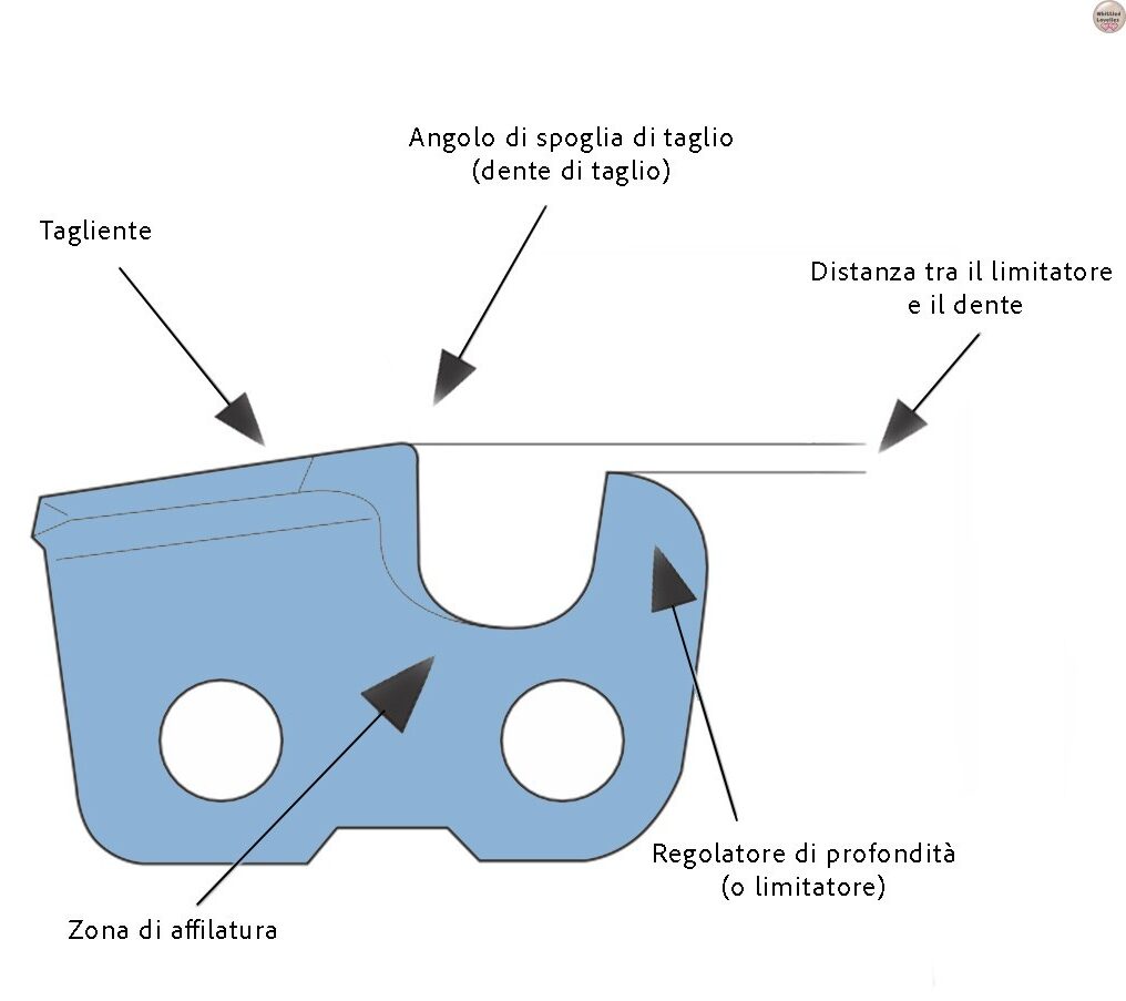 Affilare Coltelli da Intaglio e Strumenti da Falegnameria: Guida completa - particolare della catena di una motosega