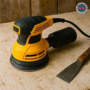 How to Preserve Wood: Complete Guide – 1. Sanding | Whittled Lovelies Orbital Sander